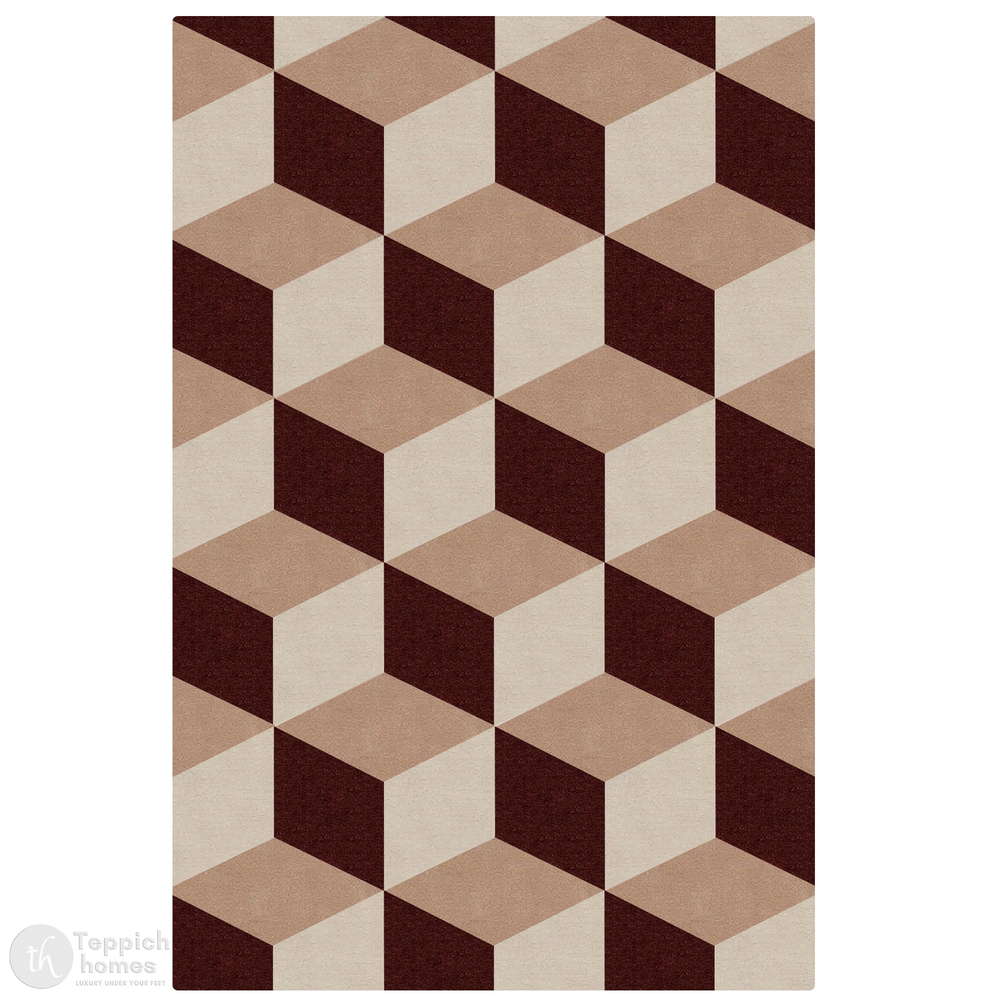 Geometric 3D Optical Cube Bedroom Area Rug