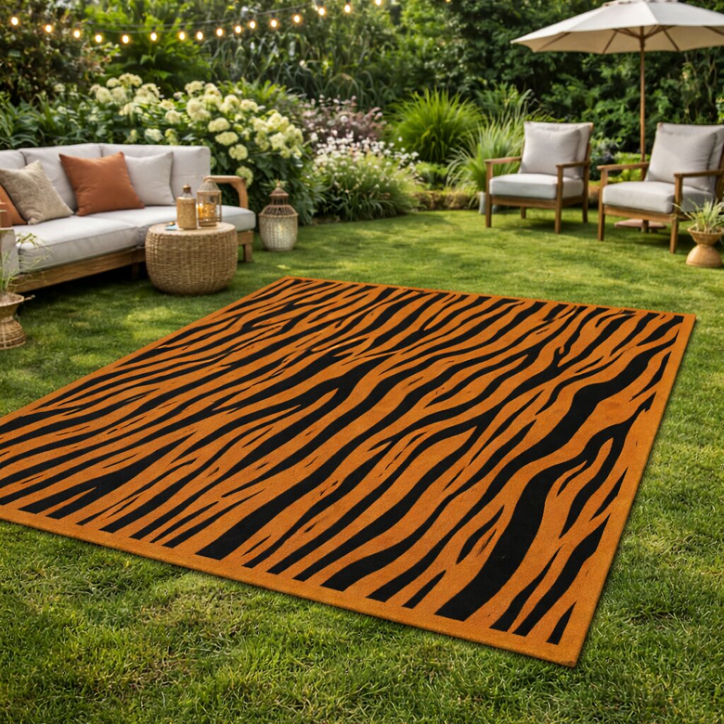 Bold Animal Print Hand Tufted Area Rug