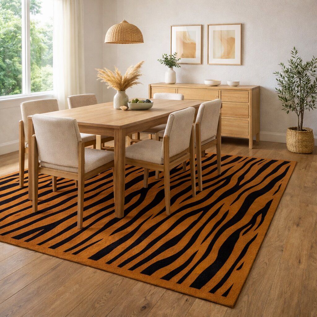 Bold Animal Print Hand Tufted Area Rug