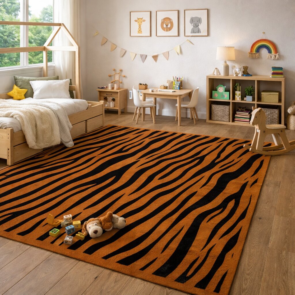 Bold Animal Print Hand Tufted Area Rug