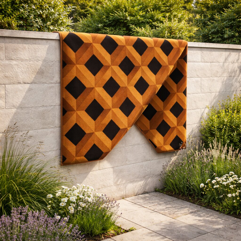 Brown Geometric Wool Rug Handmade Tufted Carpet Modern Area Rug for Living Room and Bedroom