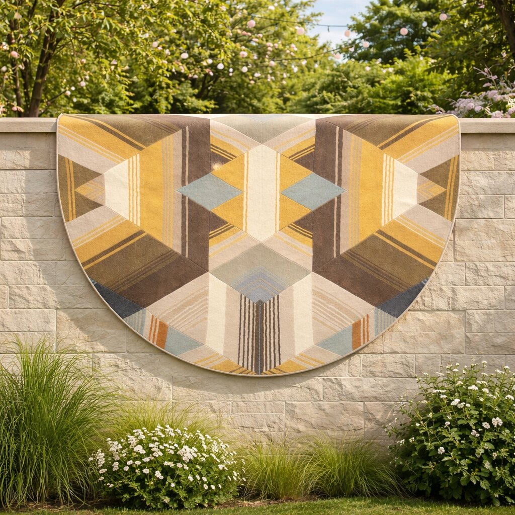 Round Tufte Circle Area Rug 7x7 8x8 9x9 10x10 Living Room