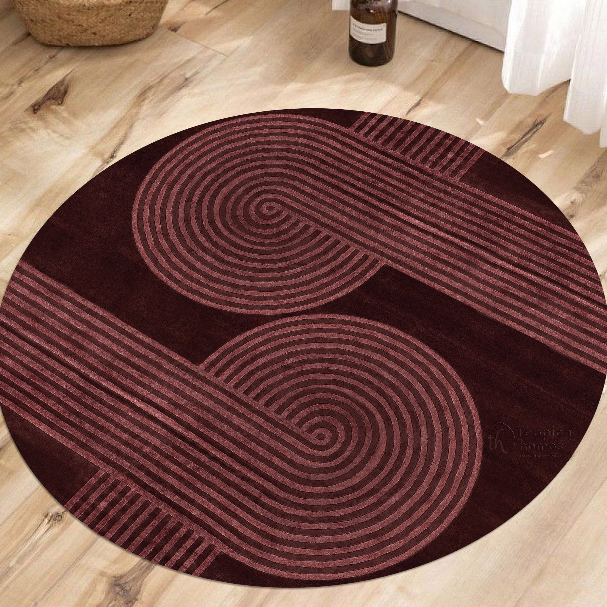 9x7 Round Rug Round area rug, 9x9, 10x10 Handmade carpet, Tufted wool, 6x6, 7x7, 8x8 ...
