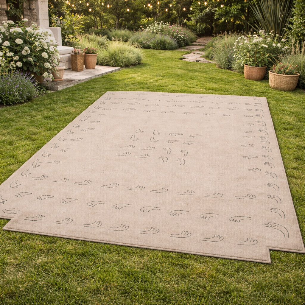 Woolen Area Rug Hand Tufted Beige Hand Design Carpet 8x10 8x11 9x10 9x12 Bedroom