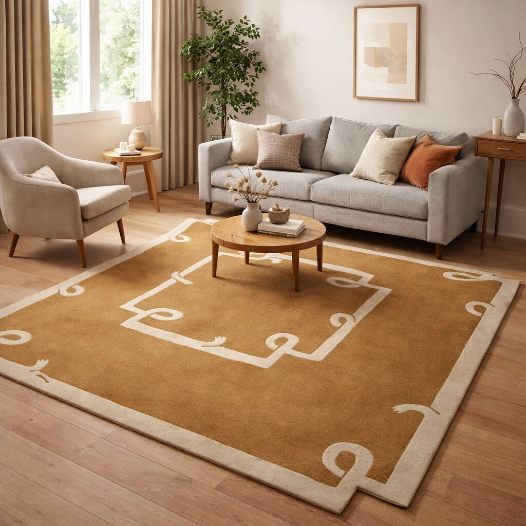 Yellow Mustard Rug Hand Tufted Living Room Rug 5x7 5x8 6x8 6x9 Bedroom Carpet