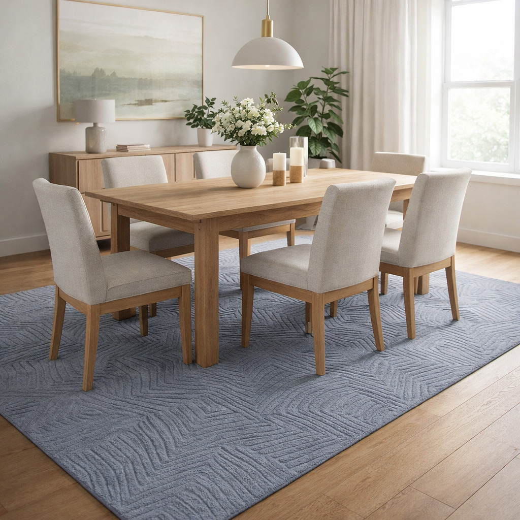 Grey Wool Rug Hand Tufted 5x7 5x8 6x8 6x9 Bedroom Living Room Striped Rug