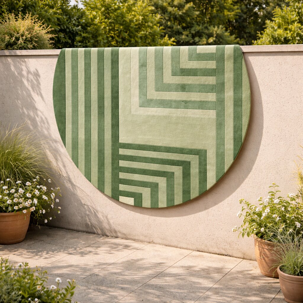 Hand Tufted Round Area Rug 6x6 8x8 9x9 Green Carpet Living Room Rug 16x16 Circle