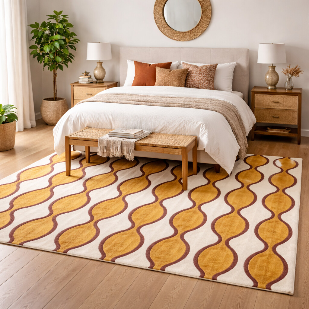 Bedroom Rug 7x10 8x10 8x11 9x12 Hand Tufted Geometric Rug Living Room Wool Area Carpet