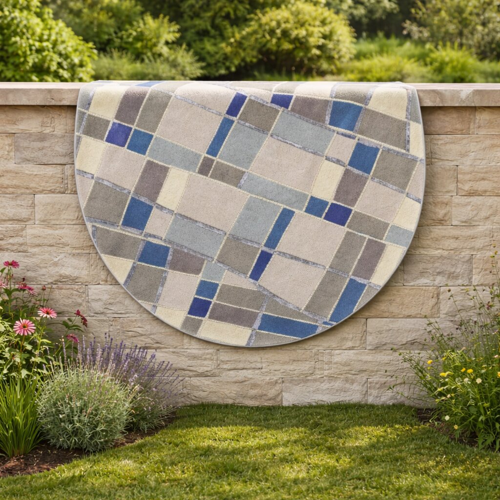 Grey wool rug  Tuft carpet  Handmade  Round area rug  9x9 8x8 7x7 6x6  Hallway Bedroom  Contemporary carpets