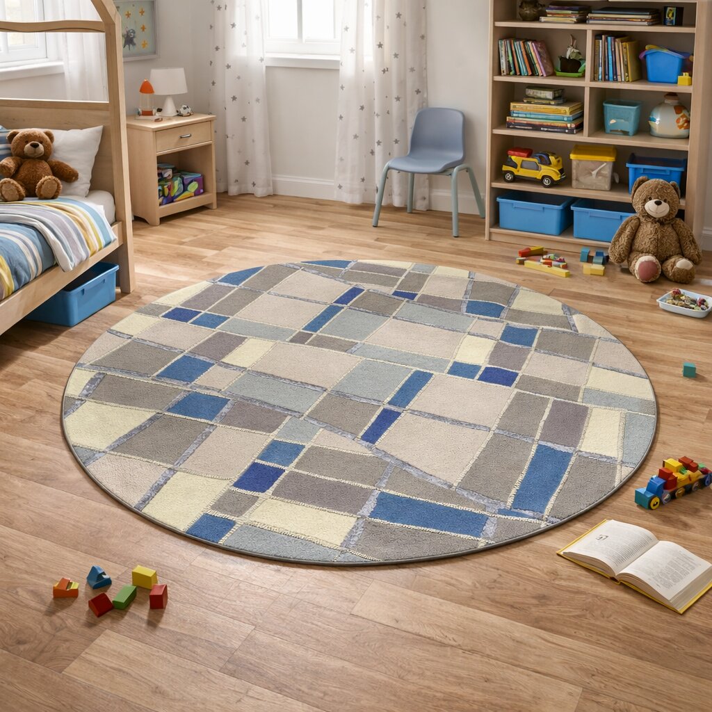 Grey wool rug  Tuft carpet  Handmade  Round area rug  9x9 8x8 7x7 6x6  Hallway Bedroom  Contemporary carpets