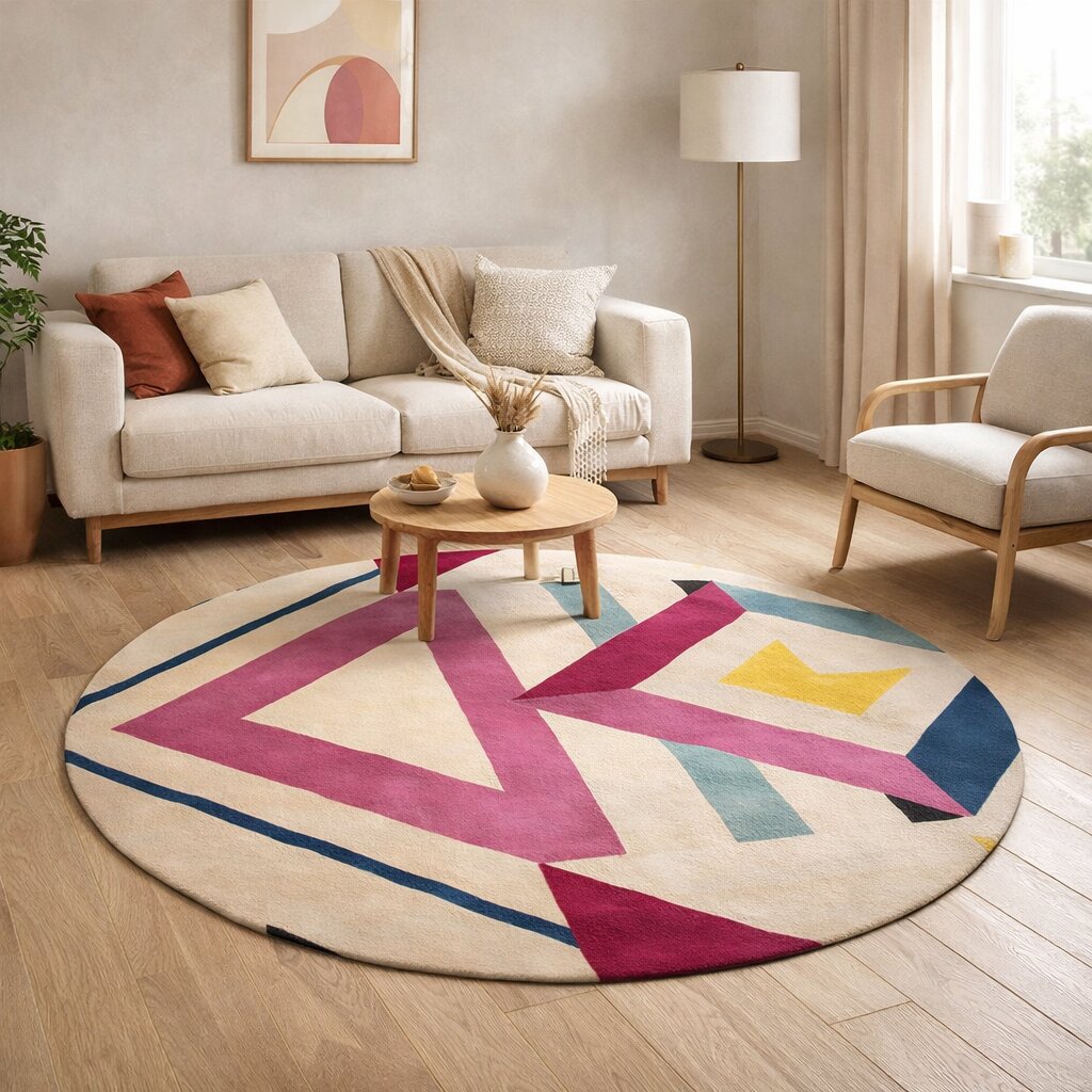 Wool Carpet Hand Tufted 7x7 8x8 9x9 10x10 Round Rug Handmade