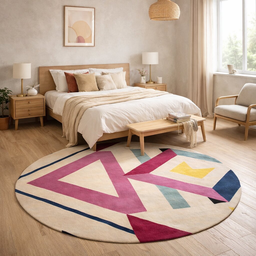 Wool Carpet Hand Tufted 7x7 8x8 9x9 10x10 Round Rug Handmade