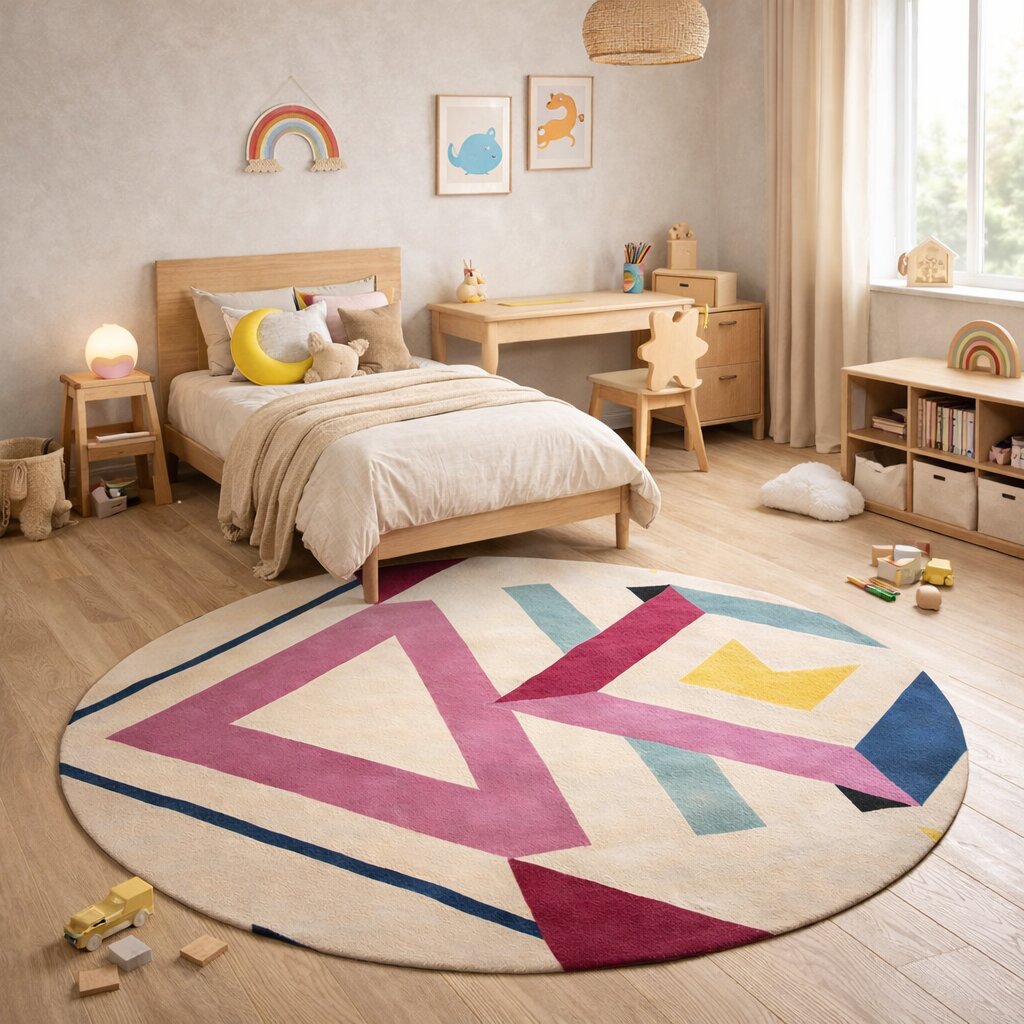 Wool Carpet Hand Tufted 7x7 8x8 9x9 10x10 Round Rug Handmade