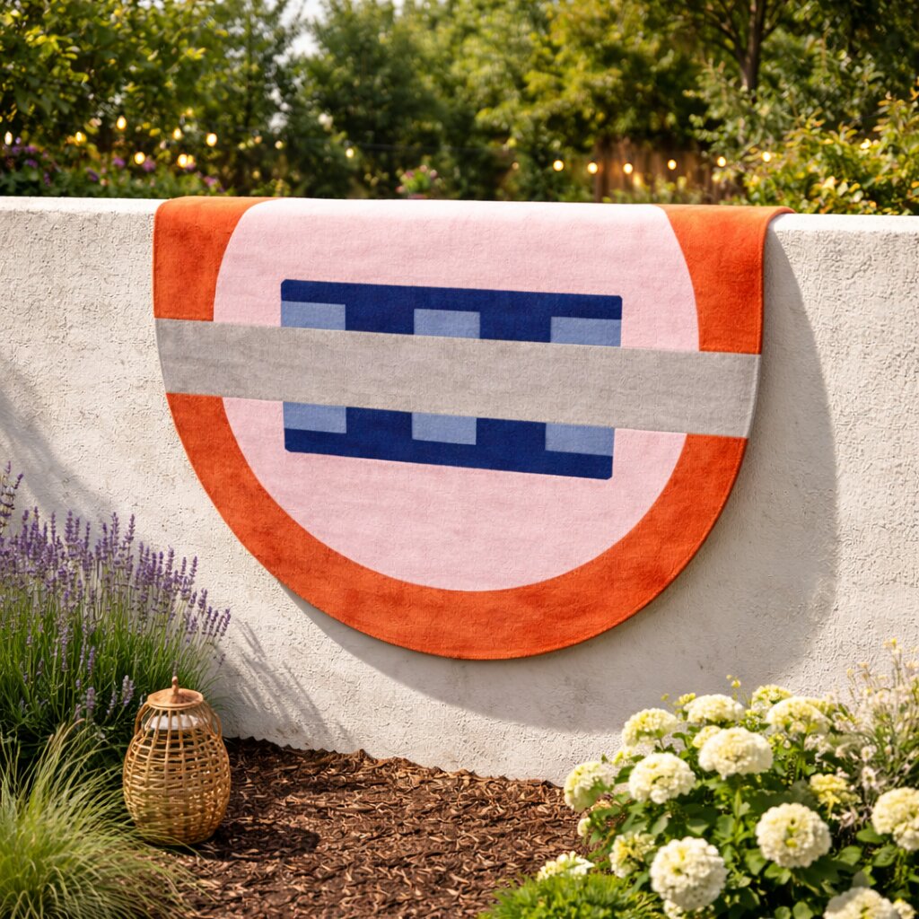 Round wool rug  Hand tuft  Pink area rugs  9x9 10x10 11x11  Bedroom Living room carpet  Geometric carpet