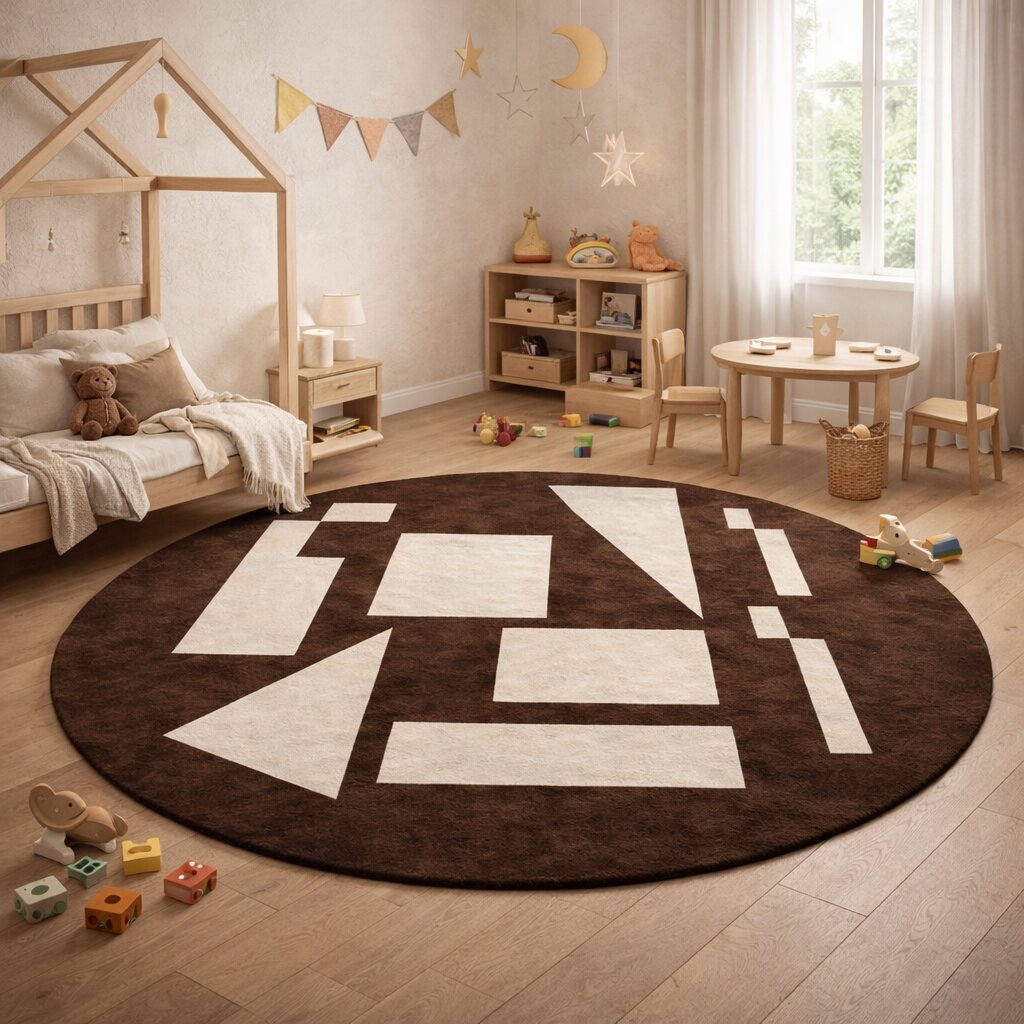 5x5 6x6 8x8 11x11 10x10 15x15 Handmade carpet Round tufted wool rugs Area rug Bed Living room