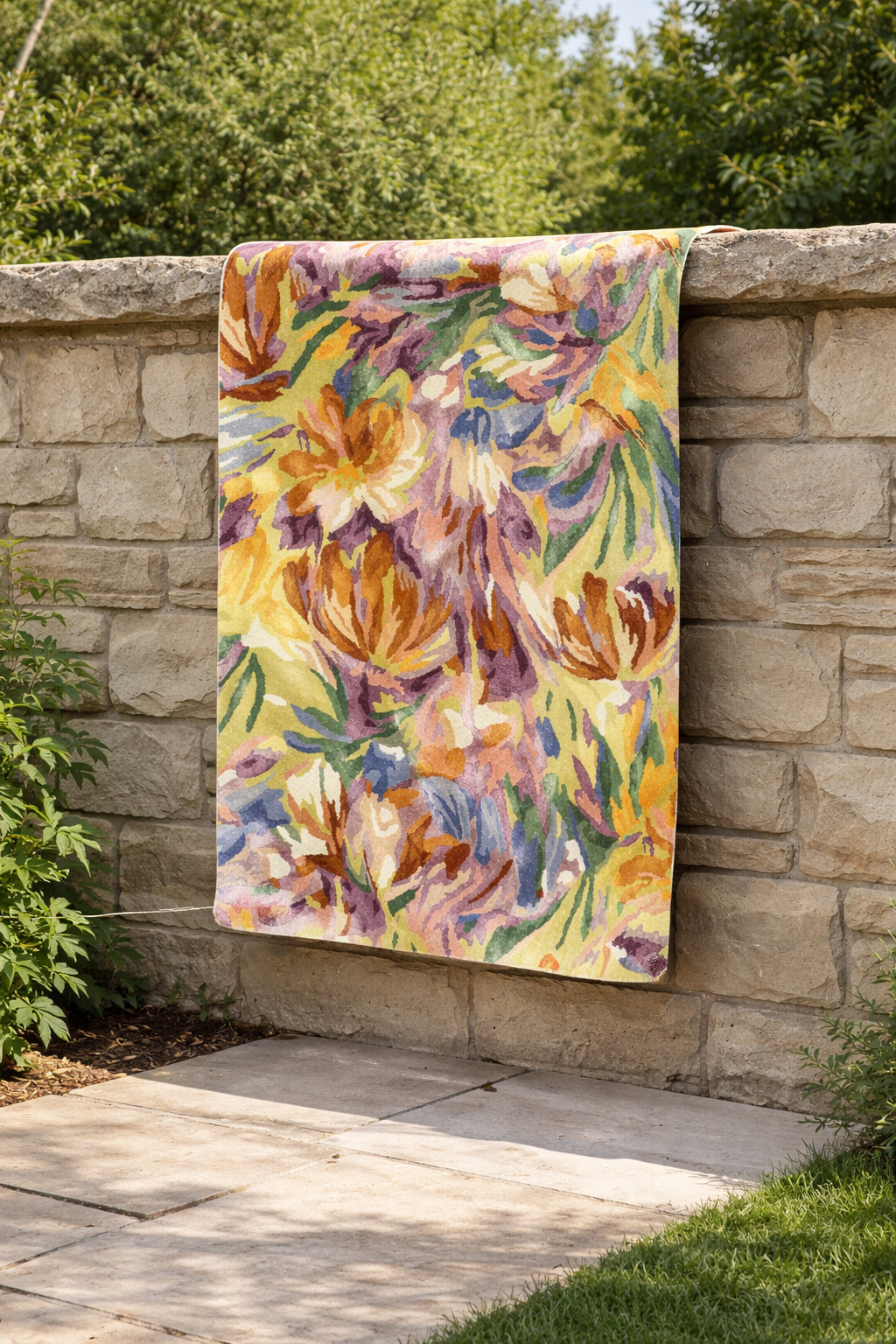 Flower Design Hand Tufted Wool Area Rug 5x7 5x8 6x8 6x9 Handmade Rug Living Room