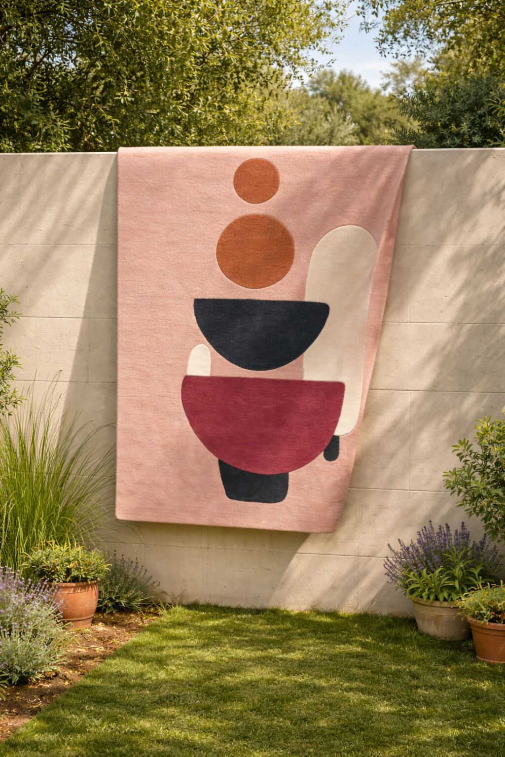 Pink Area Rug 4x6 5x7 5x8 Wool Area Rug Handmade Bedroom Floor Rugs