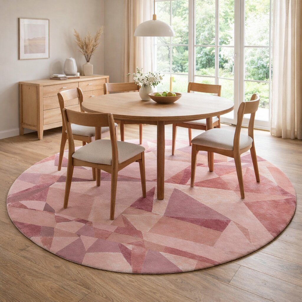 Round Rug Hand Tufted Wool Viscose Rug 7x7 8x8 9x9 Circle Carpet