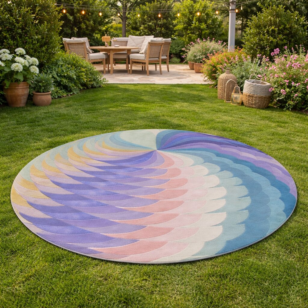 Hand Tufte Round Rug 5x5 6x6 7x7 8x8 Living Room Bedroom Wool Carpet