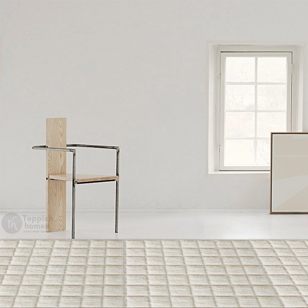 White Rectangle Block Design Rug for Bedroom | Rectangle and Modern ...