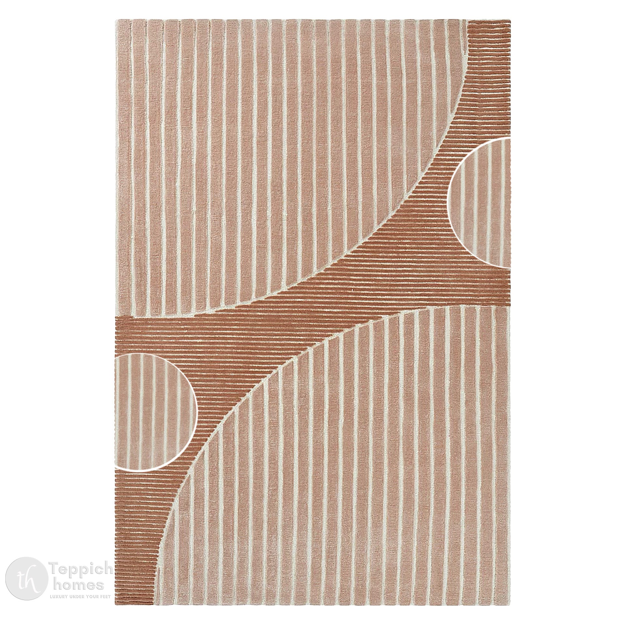 Living Room Rug 8x10 8x11 9x10 9x12 Brown Color Striped Tufted Bedroom