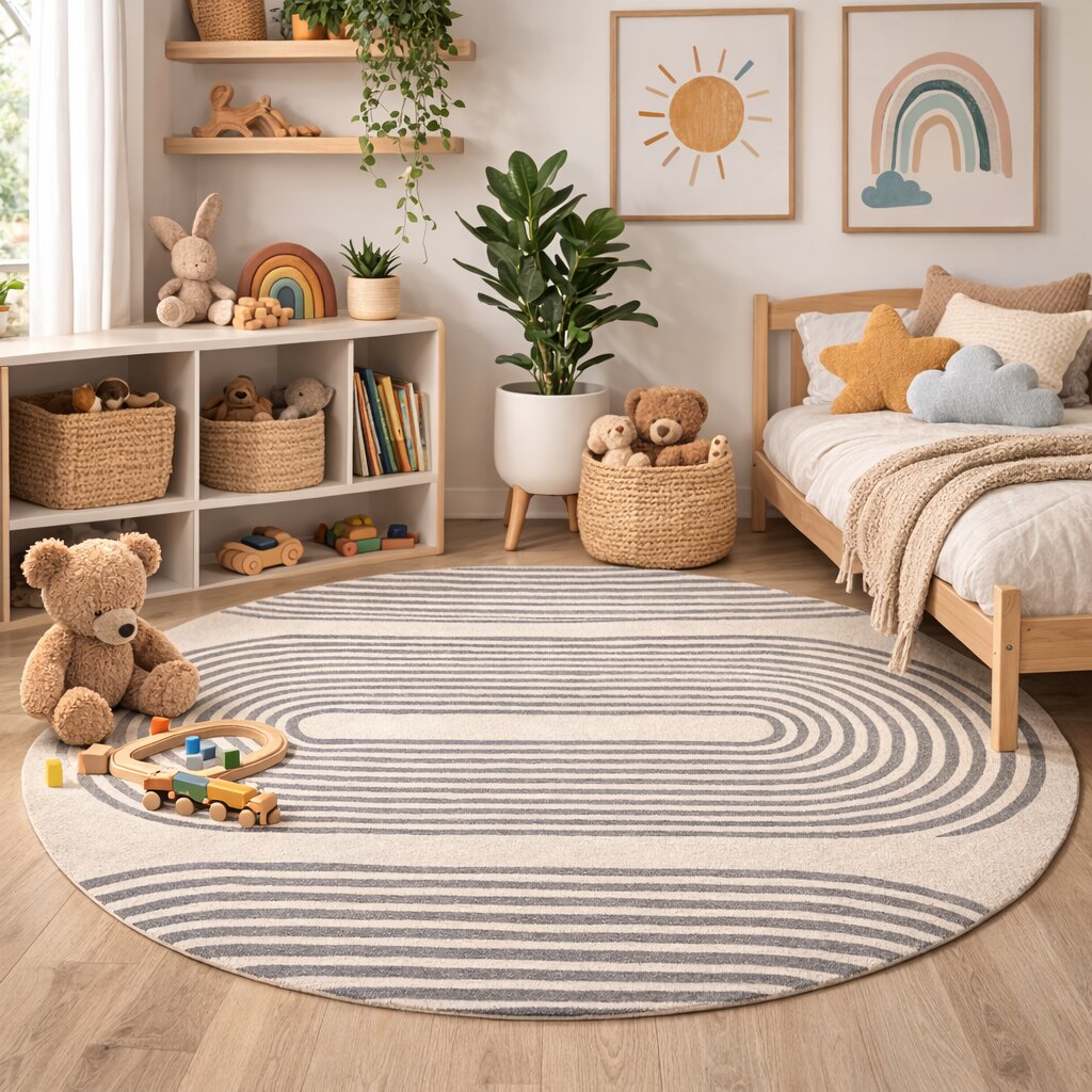 Tufted carpet  9x9 8x8 7x7 6x6  Handmade wool carpet  Ivory area rugs  Round shape  Geometric design