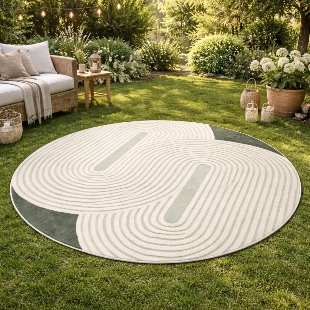 Round Emerald Green Rug 5x5 6x6 7x7 8x8 Wool Large Rug Circle Carpet Hallway Bedroom Contemporary Green Carpet