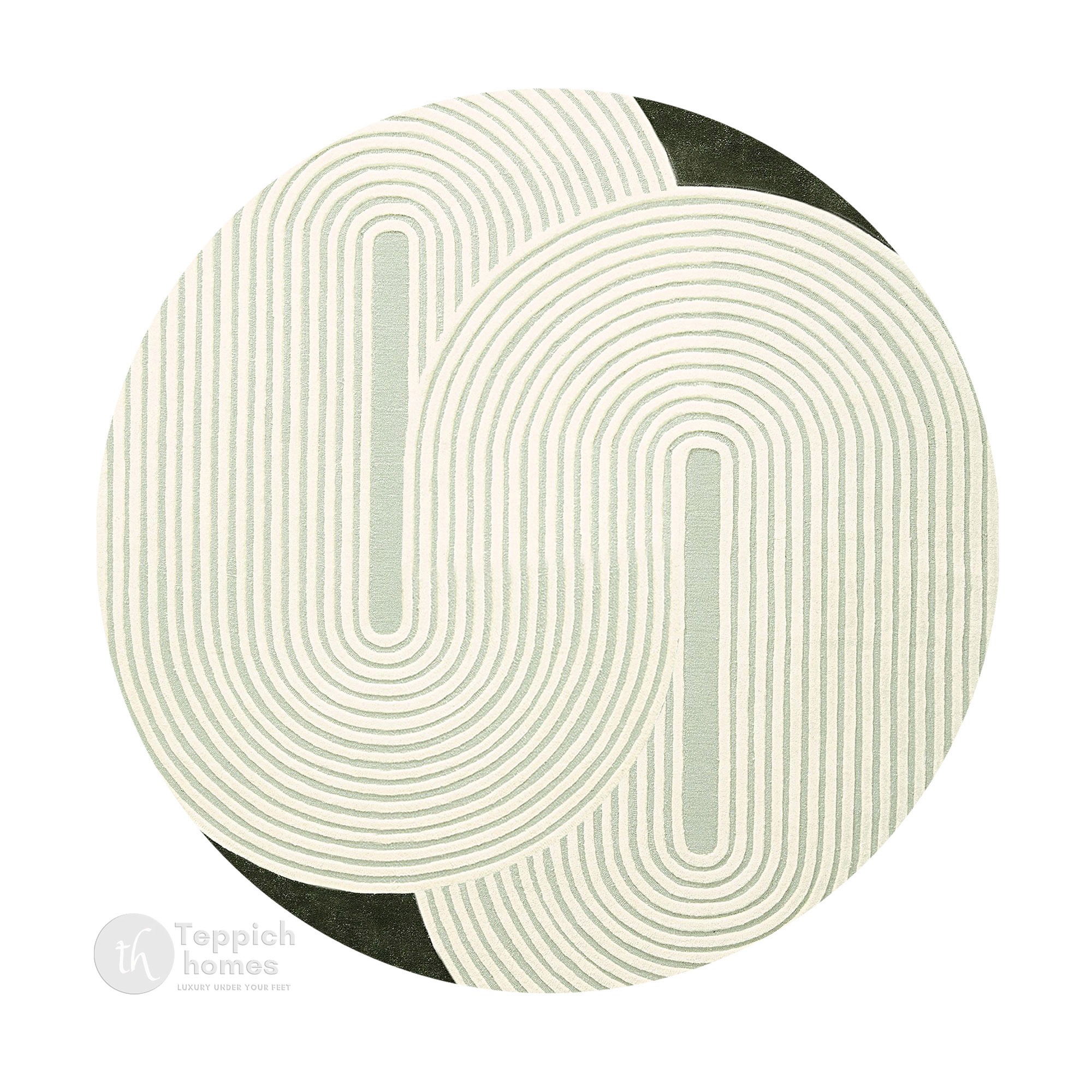 Round Emerald Green Rug 5x5 6x6 7x7 8x8 Wool Large Rug Circle Carpet Hallway Bedroom Contemporary Green Carpet