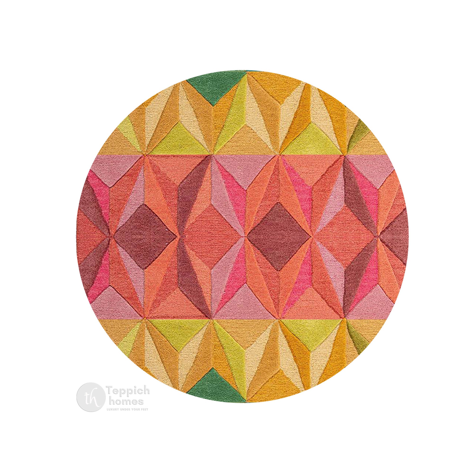 Abstract Rug Hand Tufted 8x8 9x9 10x10 11x11 Wool Area Rug Bedroom Living Room Round Carpet