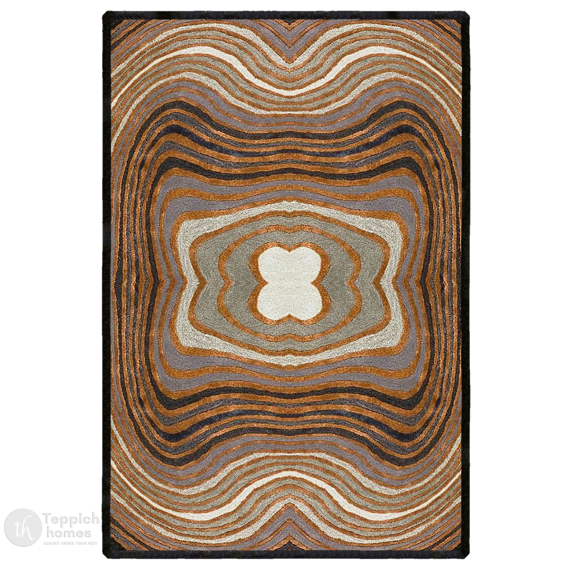 Premium Wool Tufted Geometric Area Rug - Rectangle Shape for Living Room Bedroom Available in 5x8 7x10 8x13 9x12 Sizes