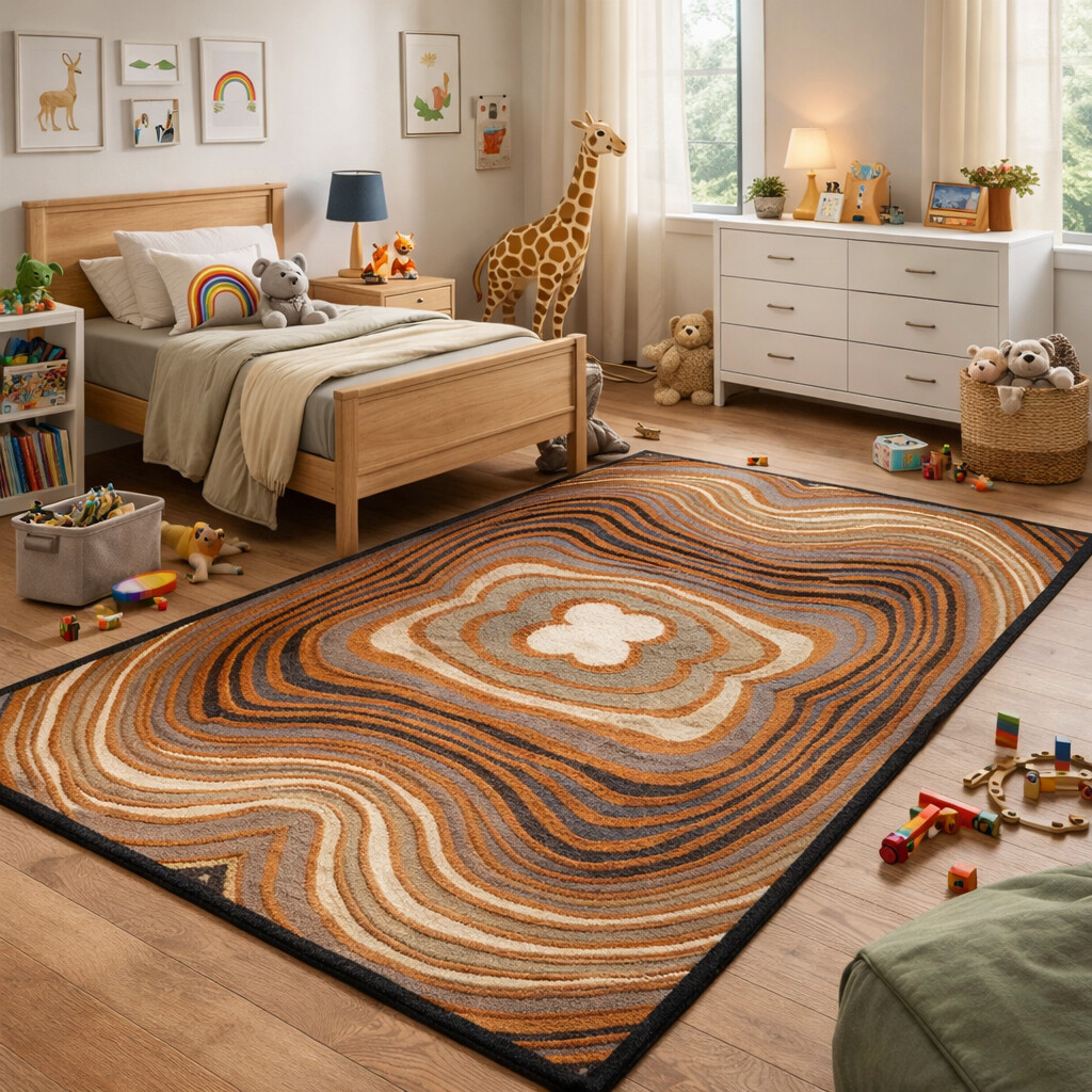 Premium Wool Tufted Geometric Area Rug - Rectangle Shape for Living Room Bedroom Available in 5x8 7x10 8x13 9x12 Sizes