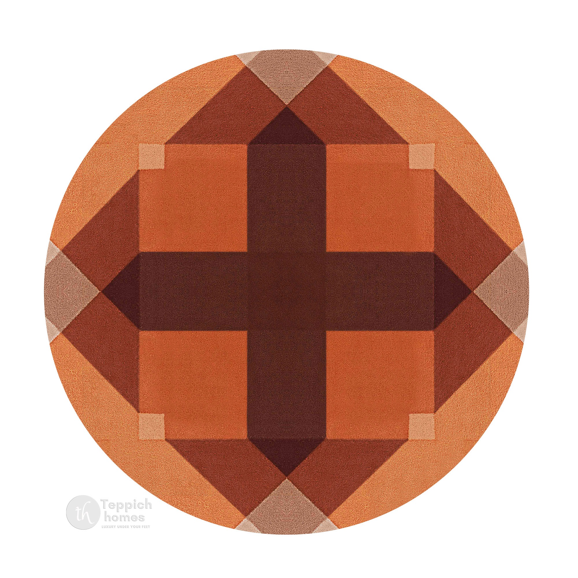 Brown Hand Tufted 5x5 6x6 7x7 8x8 Wool Area Rug Circle Tufte Rugs Bedroom Dinning Room Tuft