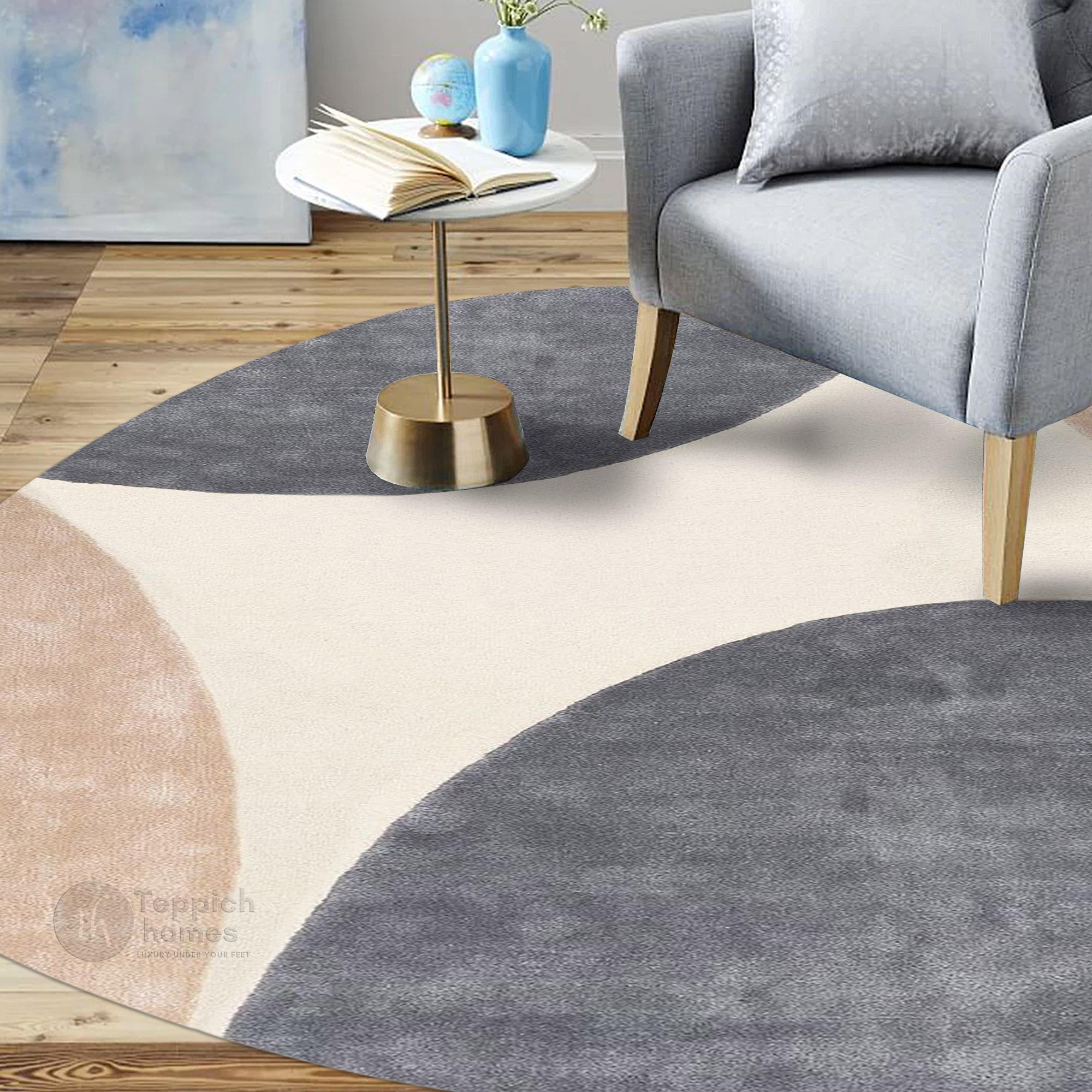 Curve Shield Rug Earthtone Soft Curve Wool Rug | 12x15 ft
