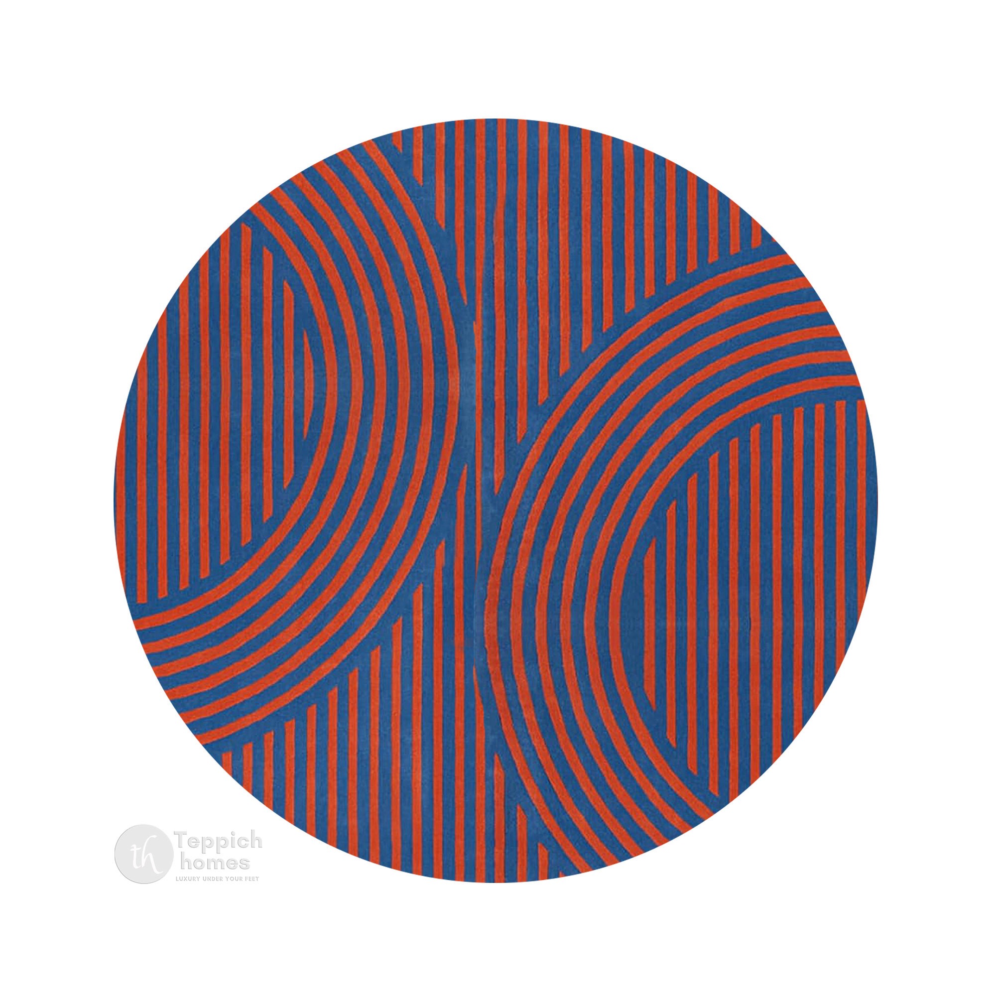 Round Area Rug Hand Tufted Blue Color 5x5 6x6 7x7 8x8 Rug For Living Room Bedroom