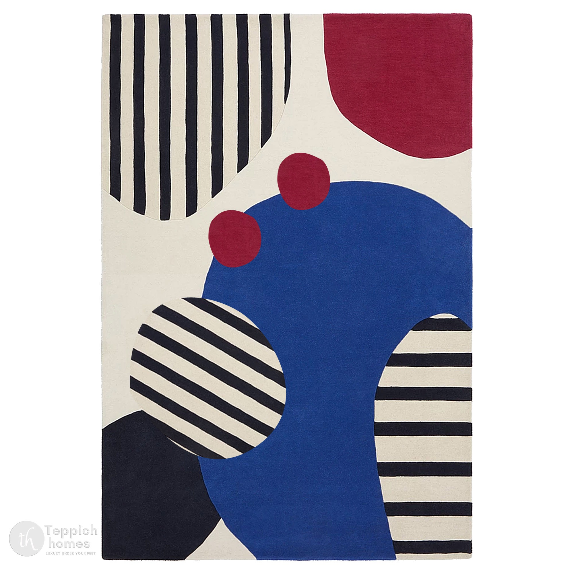 Hand Tufted Geometric Rug 4x6 5x7 5x8 6x8 Wool Custom Rug Floor Carpet