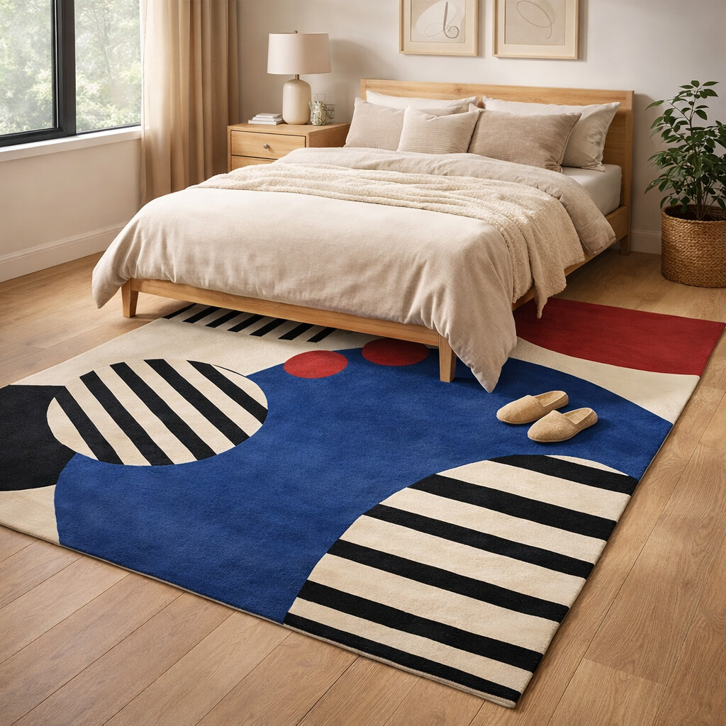 Hand Tufted Geometric Rug 4x6 5x7 5x8 6x8 Wool Custom Rug Floor Carpet