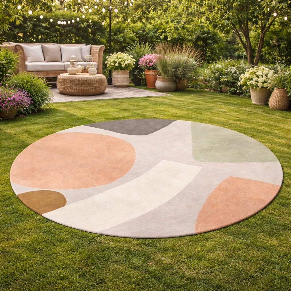 Round Rug Tufted 6x6 7x7 8x8 9x9 Circle Rug Bedroom Living Room