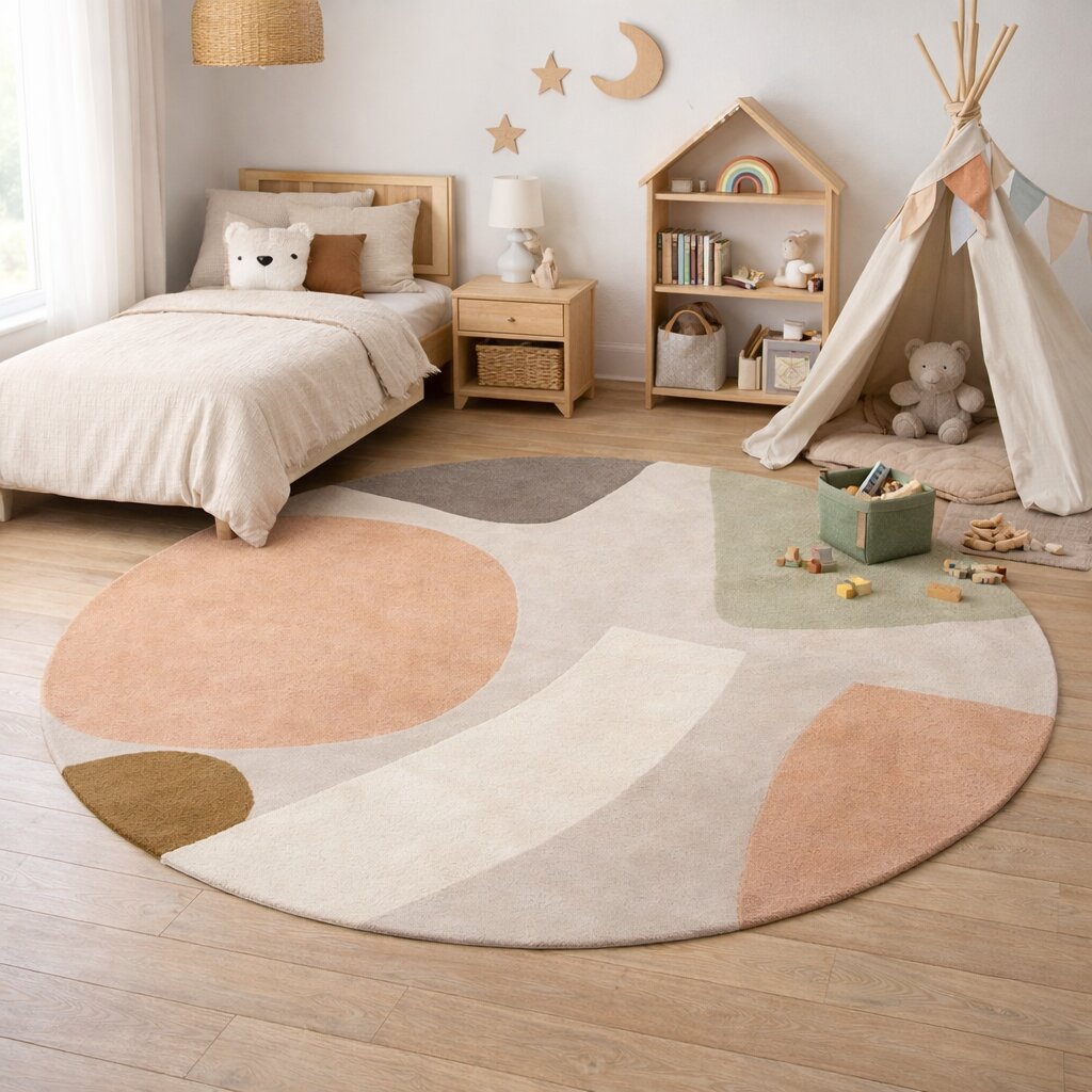 Round Rug Tufted 6x6 7x7 8x8 9x9 Circle Rug Bedroom Living Room