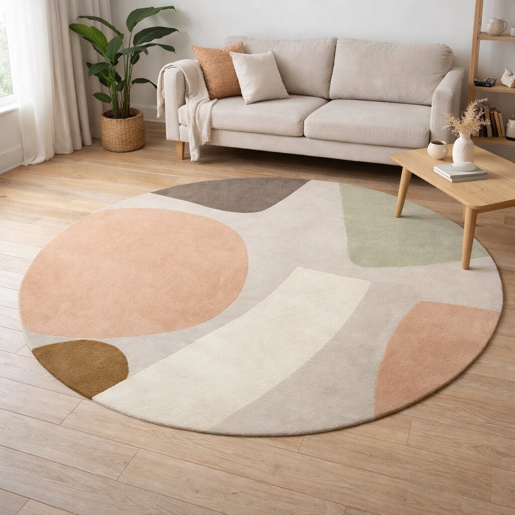 Round Rug Tufted 6x6 7x7 8x8 9x9 Circle Rug Bedroom Living Room