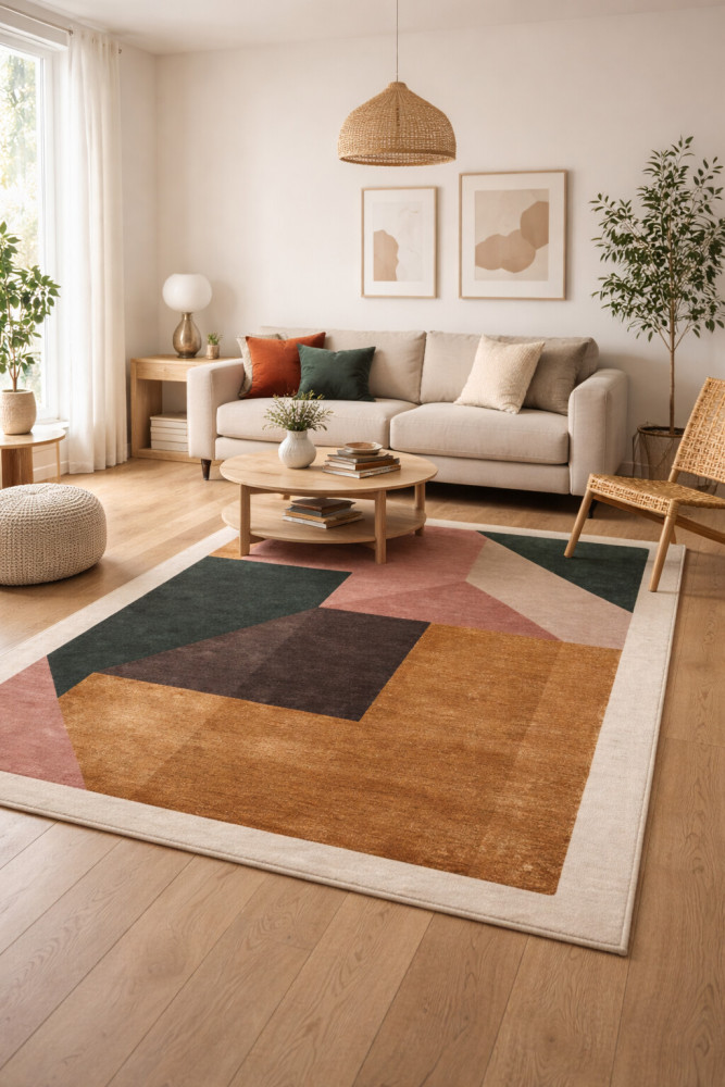 Image of Premium tufted rugs | 5x7 Wool rug | Brown rugs for Living room | 6x9, 7x10, 8x11, 9x12 | Handmade | Minimalist rugs