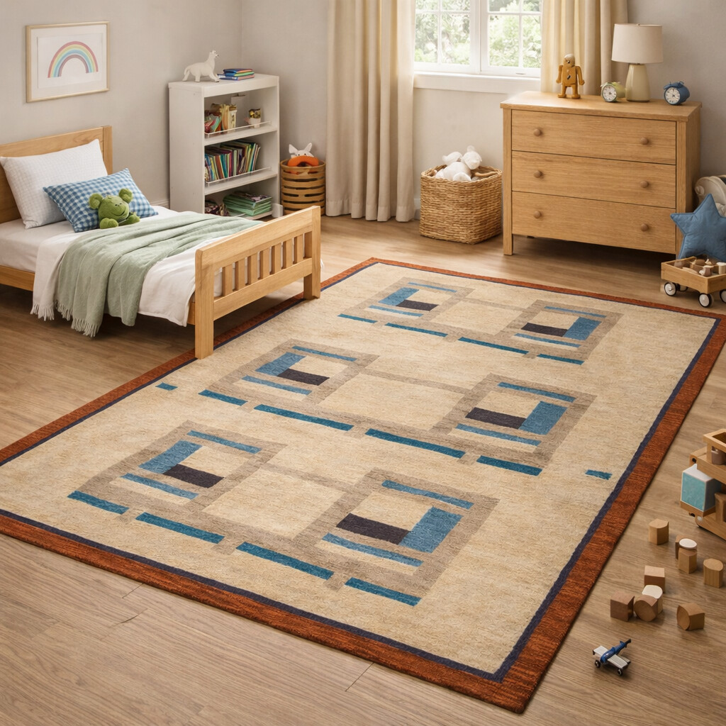 Elegant Hand Tufted Beige Wool Rugs 5x8 7x10 8x13 9x12 Sizes Perfect for Bedroom Living Room Dcor