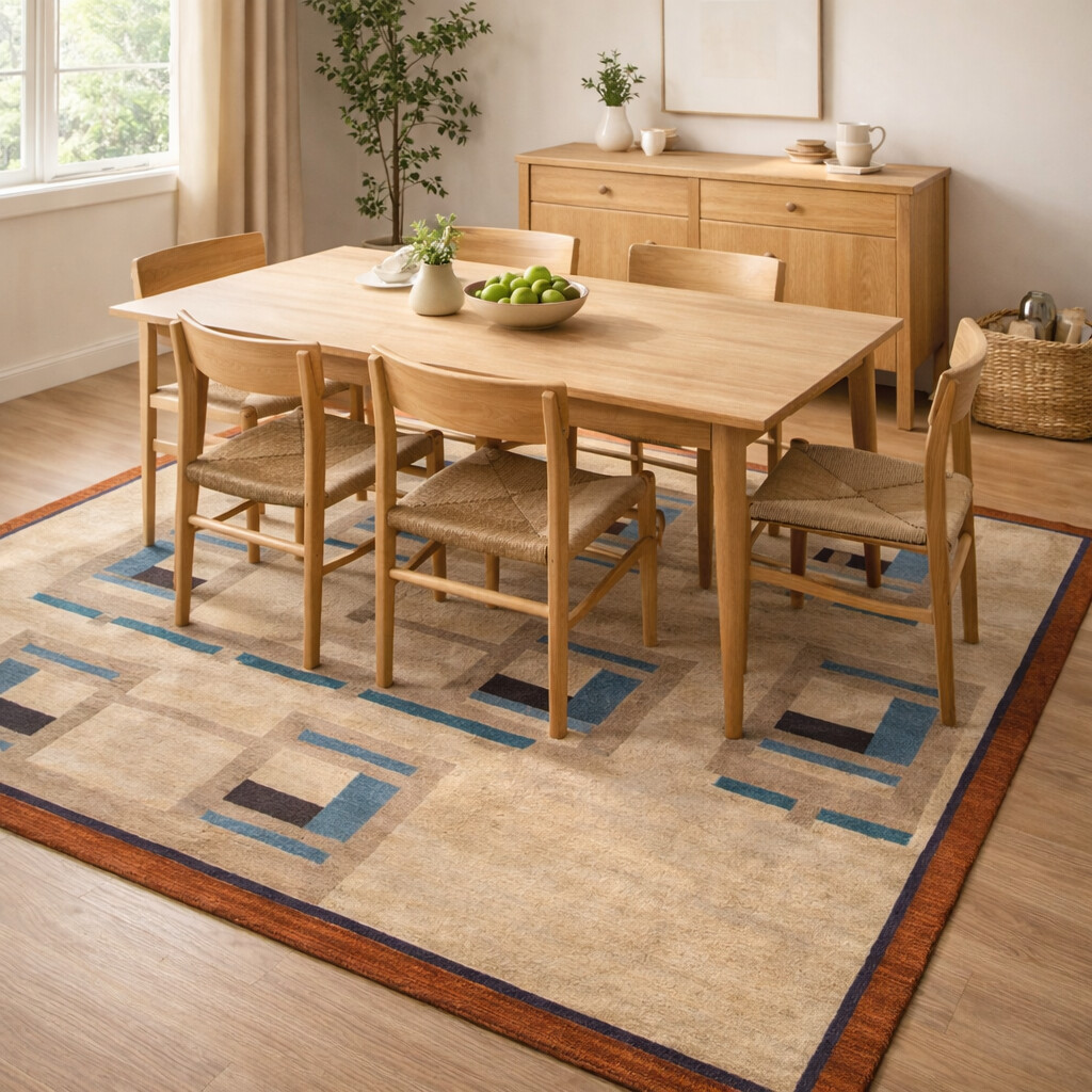 Elegant Hand Tufted Beige Wool Rugs 5x8 7x10 8x13 9x12 Sizes Perfect for Bedroom Living Room Dcor