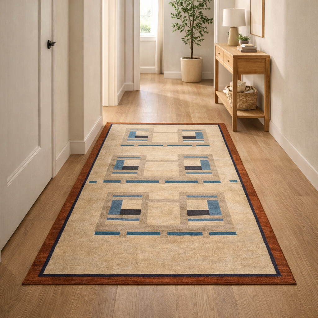 Elegant Hand Tufted Beige Wool Rugs 5x8 7x10 8x13 9x12 Sizes Perfect for Bedroom Living Room Dcor