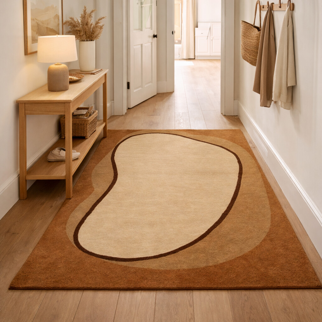 Premium Beige Geometric Area Rug - Tufted Rectangular Carpet for Kids Bed and Living Rooms - Available in Sizes 5x7 6x9 8x10 and 10x13