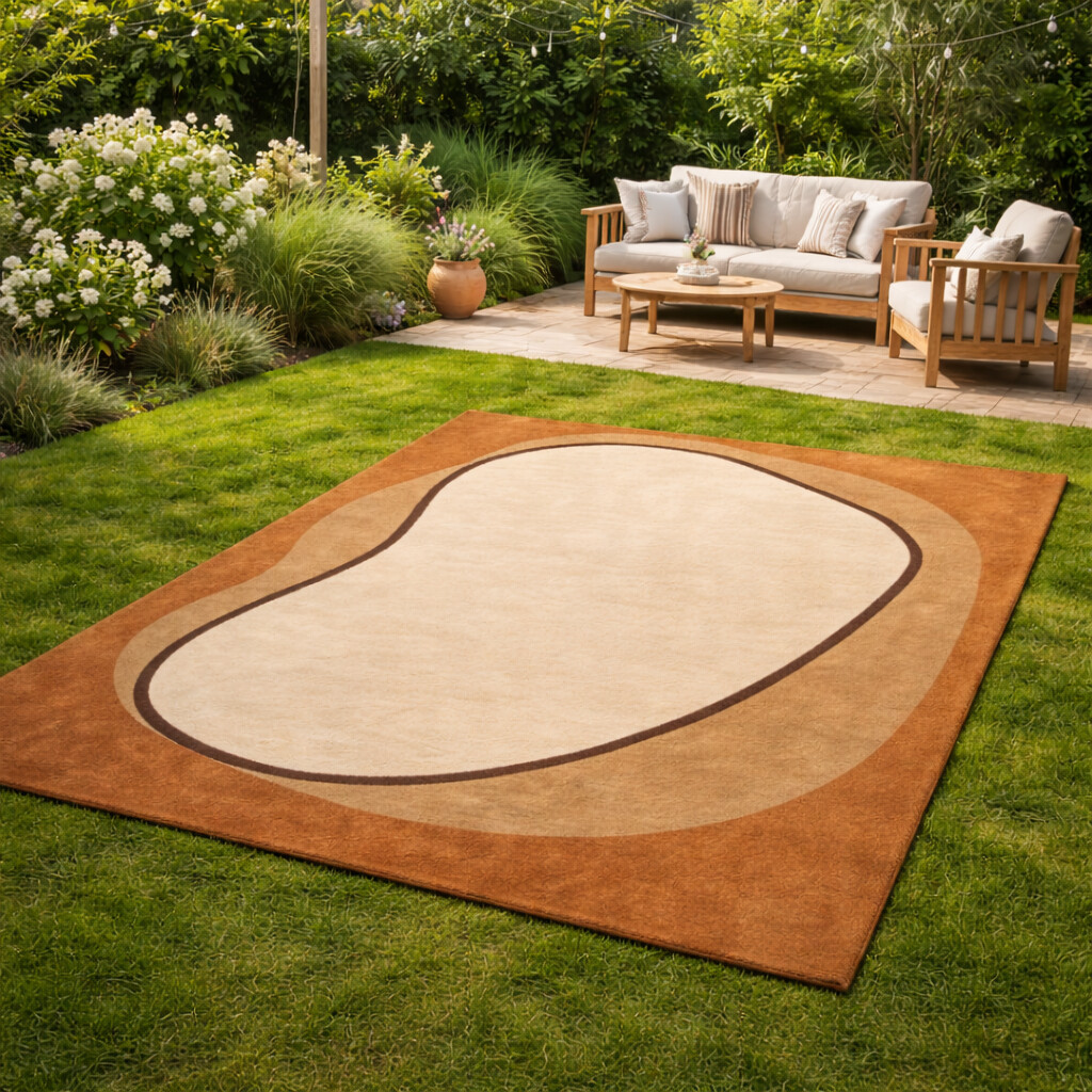 Premium Beige Geometric Area Rug - Tufted Rectangular Carpet for Kids Bed and Living Rooms - Available in Sizes 5x7 6x9 8x10 and 10x13