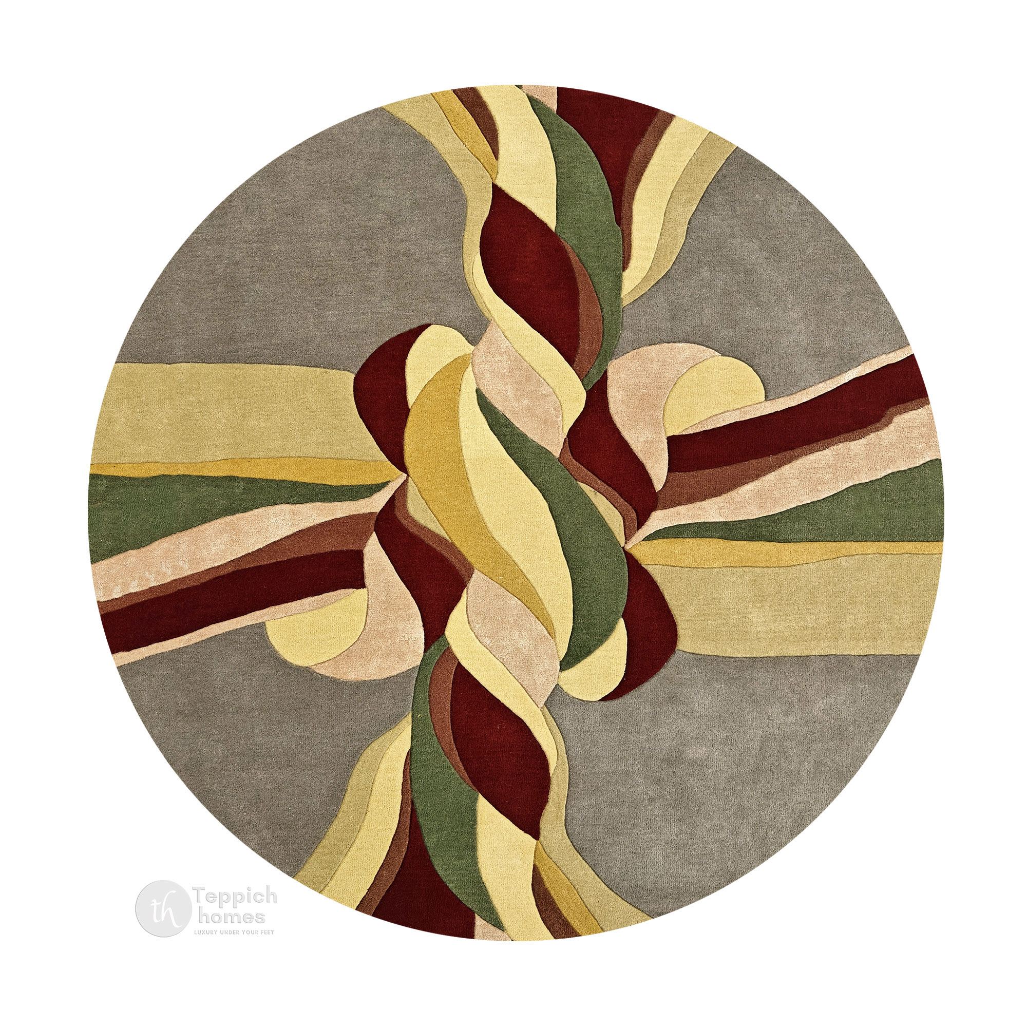 Abstract Twisted Pattern Bedroom Rug 16x16