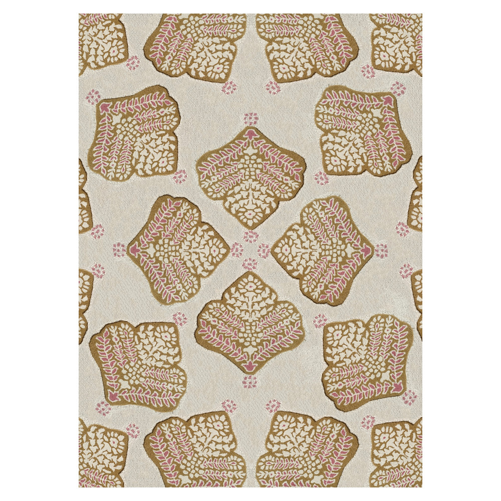 Image of Vintage Leaf Inspired Patterned Rug