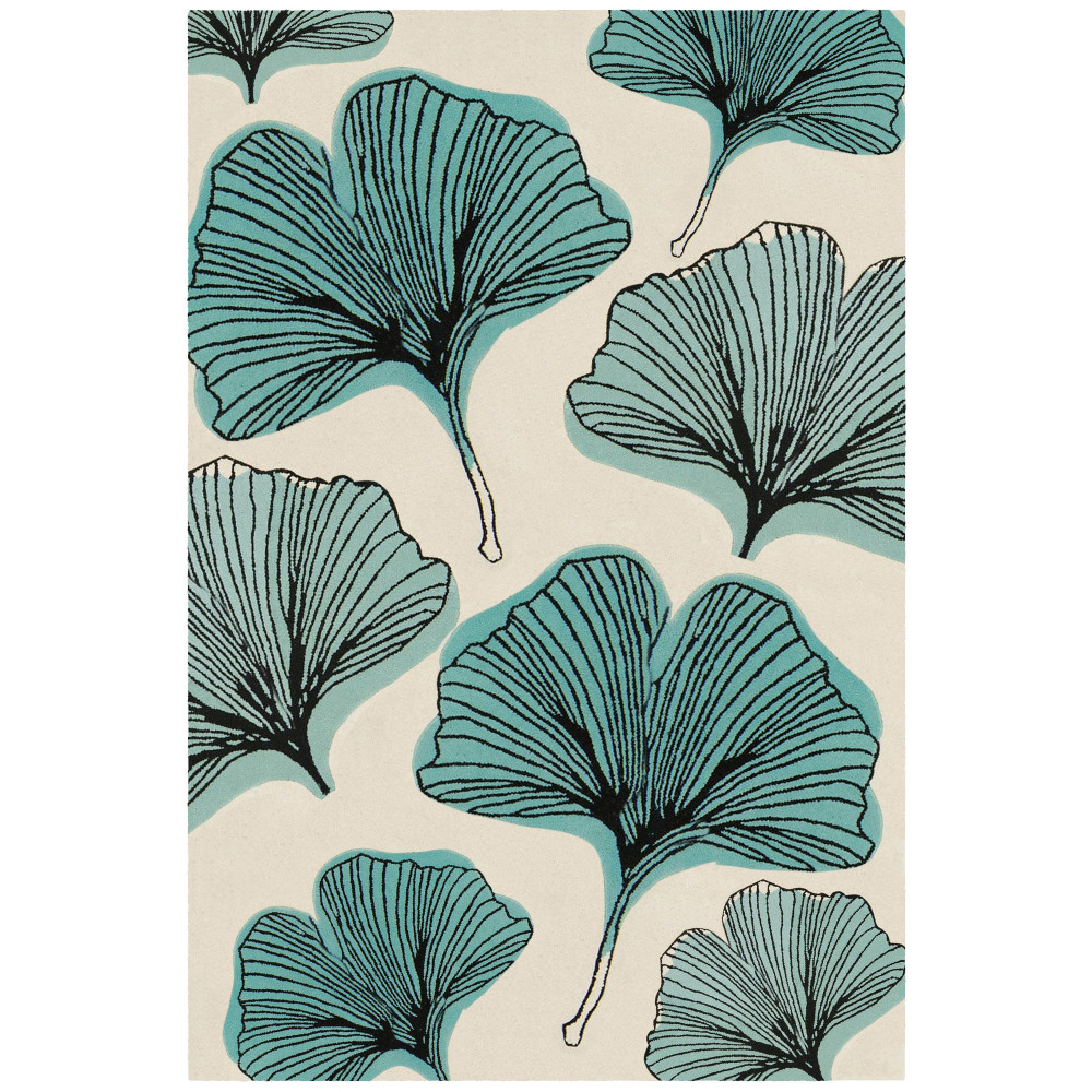 Image of Hand Tufted Wool Area Rug, Soft White Green Carpet for Bedroom, Living Room, 5x7, 5x8, 6x9, 6x10, Contemporary Floor Décor