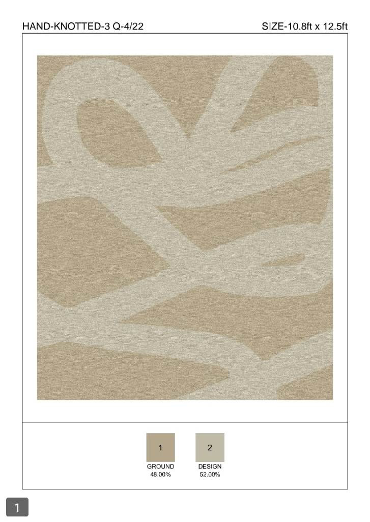 Hand Knotted Area Rug 108ft x 125 feet