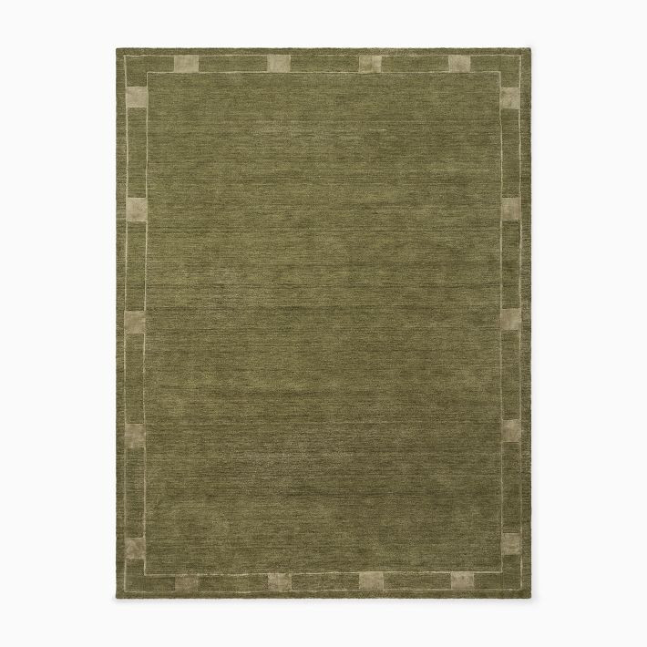 Pierce  Ward Deco Border Handwoven Wool Rug 10x13